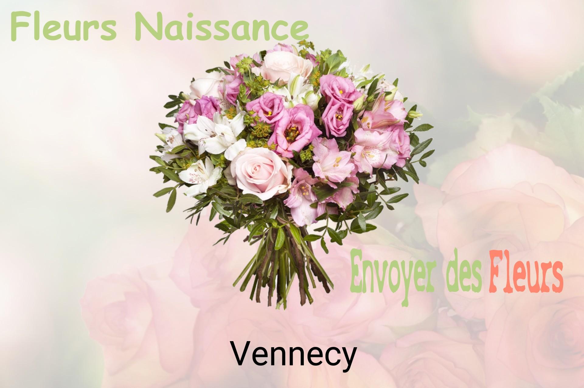 Bouquet de fleurs de naissance livré à Vennecy